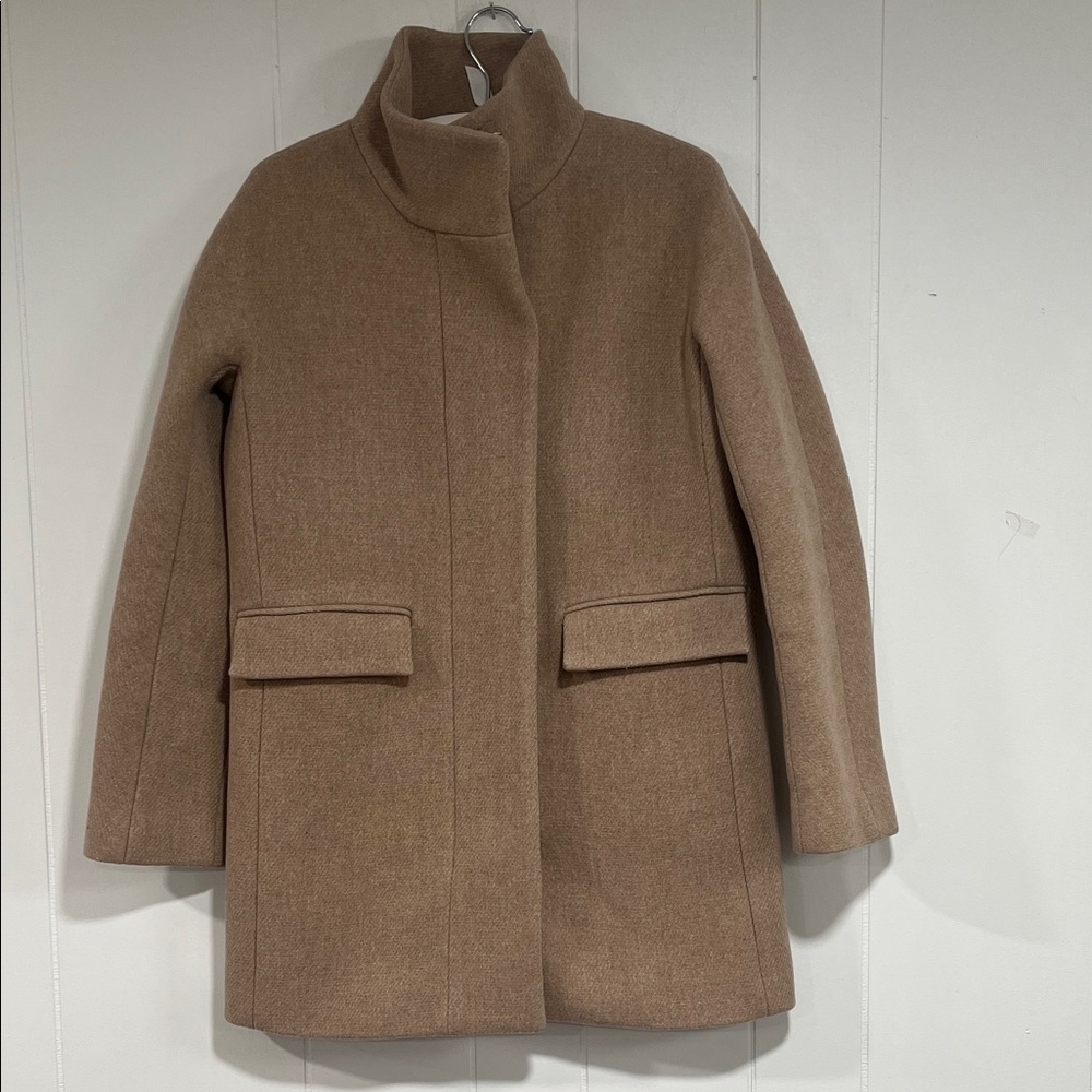 J.‎ Crew Coat Nello Gori Stadium
Cloth Cocoon Women sz0 Tan
Sandstone Beige Wool